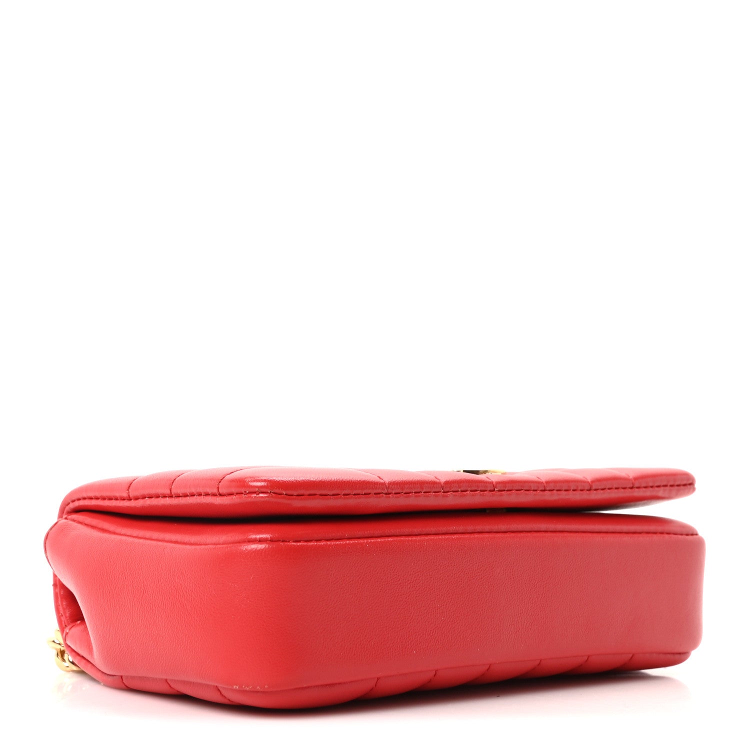 Burberry Lambskin Quilted Mini Lola Bag Bright Red 4 of 10