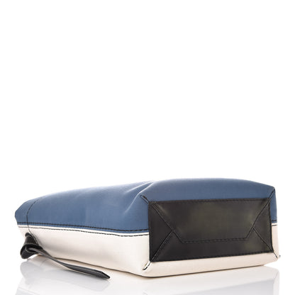 Celine Canvas Small Twisted Cabas Beige Blue 5 of 12