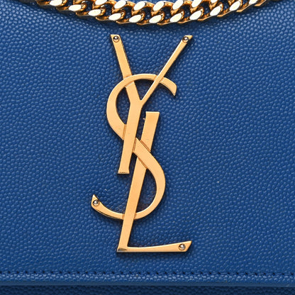 Saint Laurent Grain De Poudre Small Classic Monogram Kate Satchel Royal Blue 8 of 13