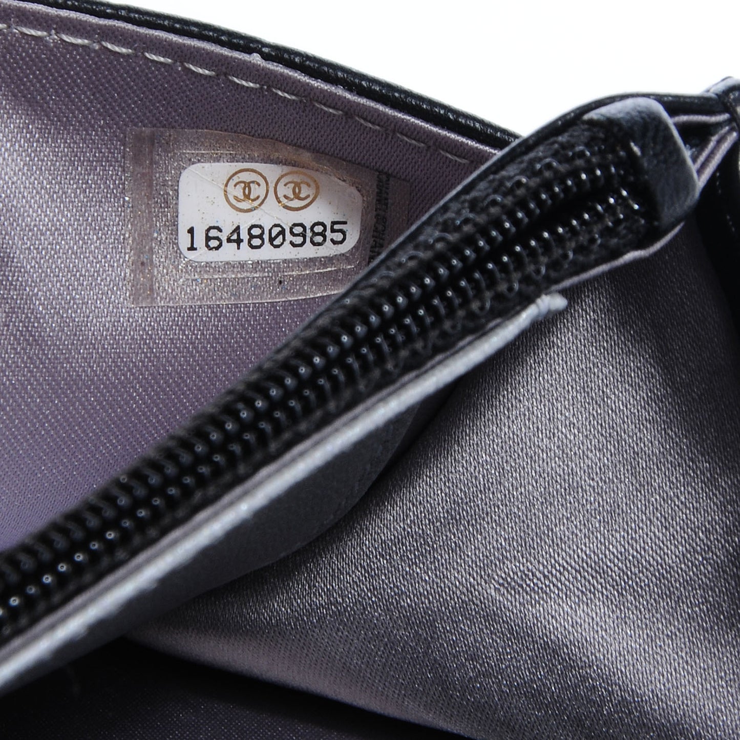 Lambskin Camellia Wallet on Chain WOC Black