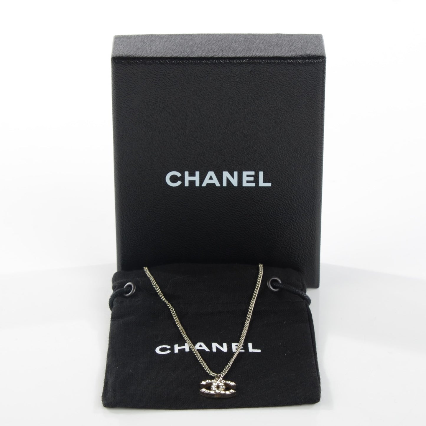 Crystal Timeless CC Necklace Silver