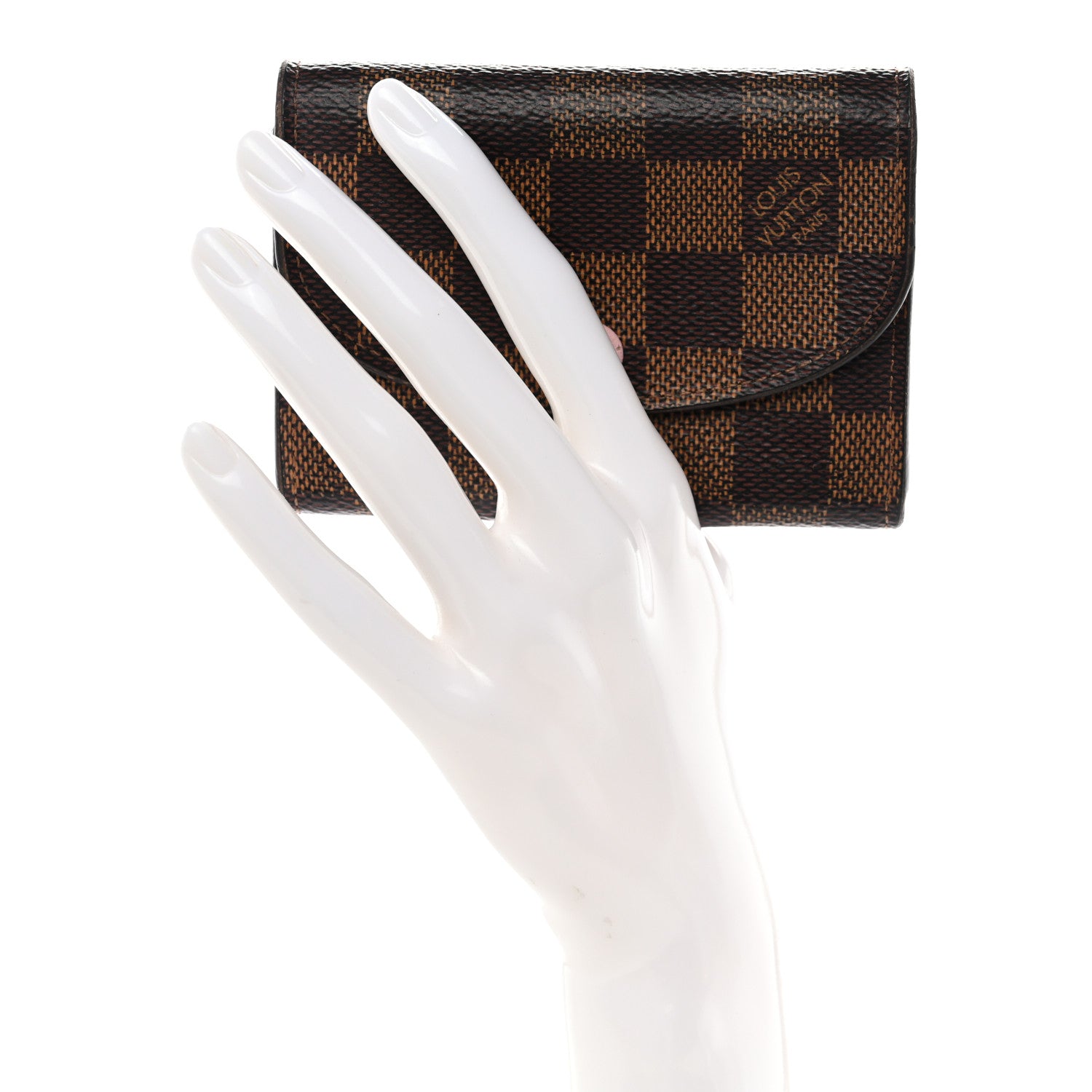 Louis Vuitton Damier Ebene Rosalie Coin Purse Rose Ballerine 2 of 9