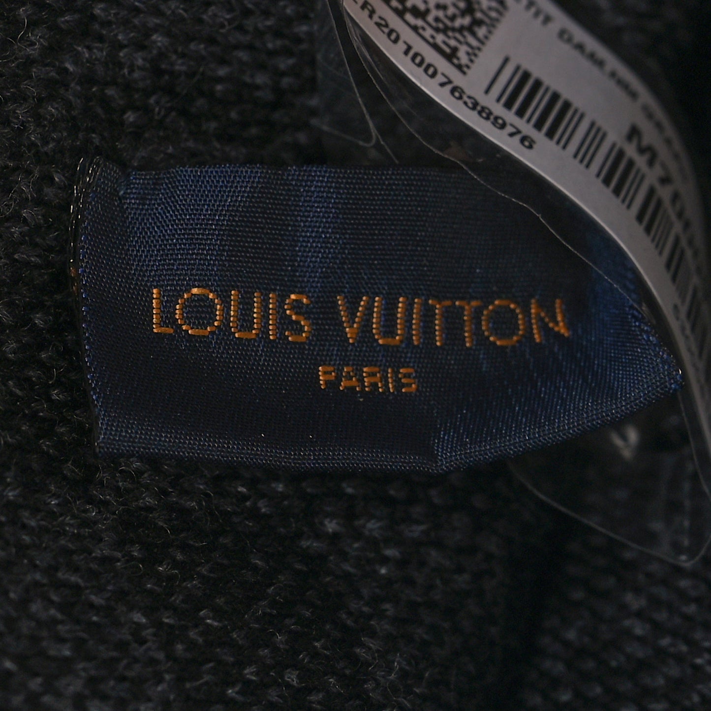 LOUIS VUITTON Wool Bonnet Petit Damier Graphite Beanie Hat