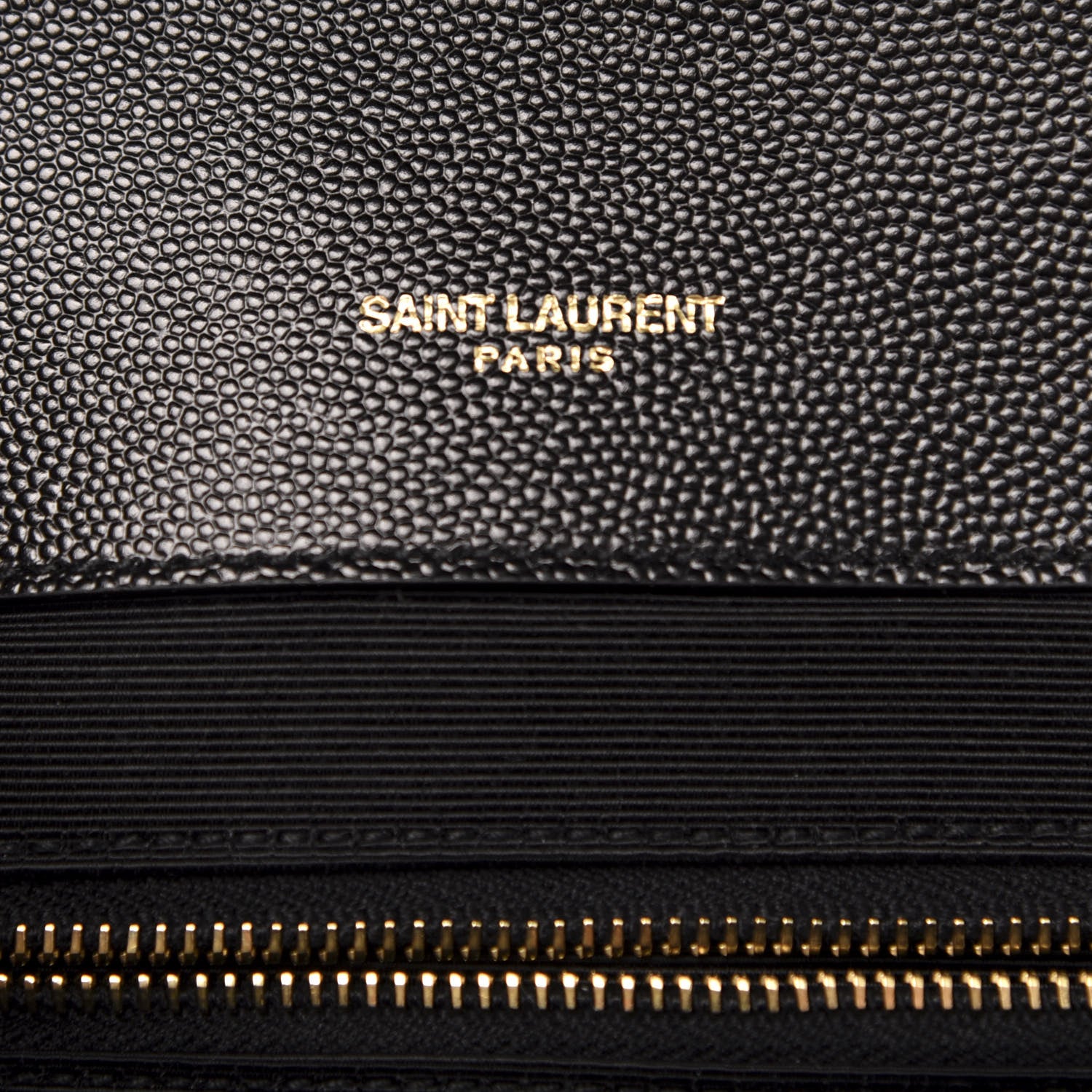 Saint Laurent Grain De Poudre Textured Mixed Matelasse Large Triquilt Monogram Satchel Black 9 of 10
