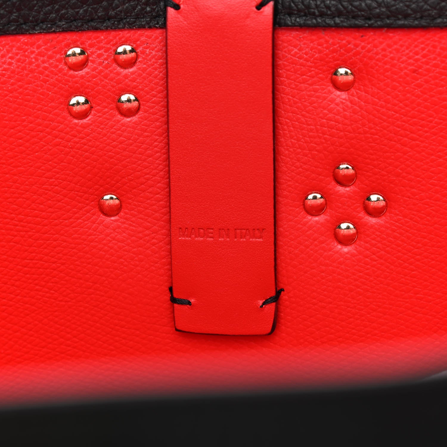 Christian Louboutin Calfskin Empire Spike Studded East West Cabata Tote Black 8 of 11