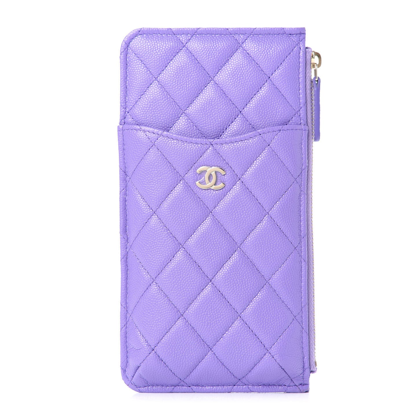 Caviar Quilted Classic iPhone Pouch Purple