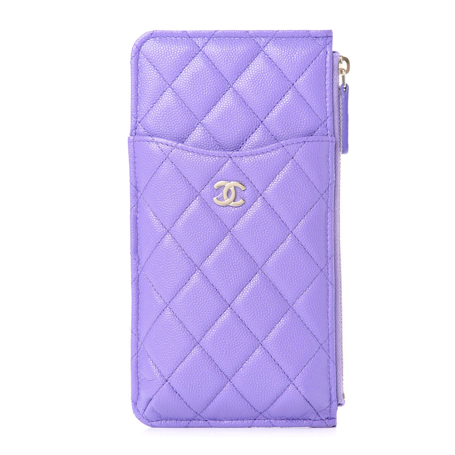 Chanel Caviar Quilted Classic iPhone Pouch Purple 1 of 8