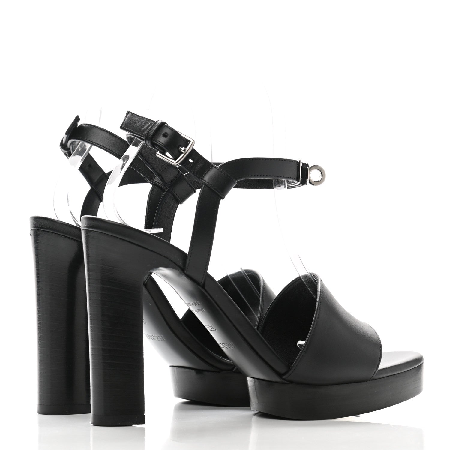 Hermes Calfskin Elancee 90 Sandals 36.5 Black 4 of 10