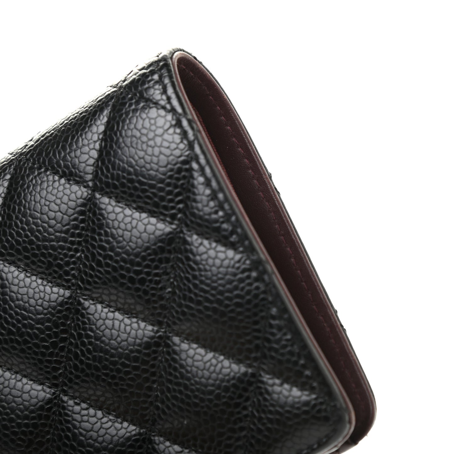 Caviar Quilted Yen Wallet Black
