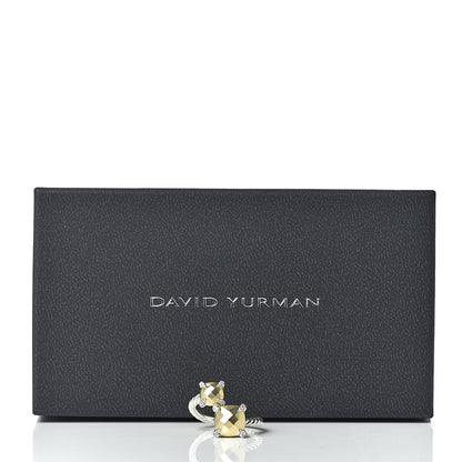 David Yurman Sterling Silver 18K Yellow Gold Diamond Chatelaine Bypass Ring 51 5.75 6 of 6