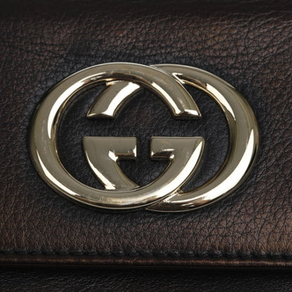 Gucci Leather Britt Continental Wallet Black 6 of 13