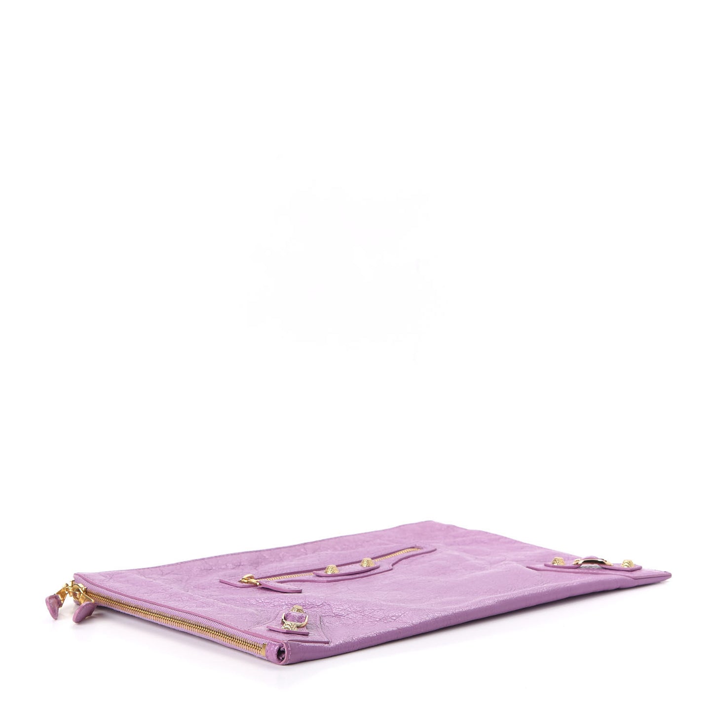 Agneau Giant 12 Gold Hardware Pouch Clutch Rose Berlingot