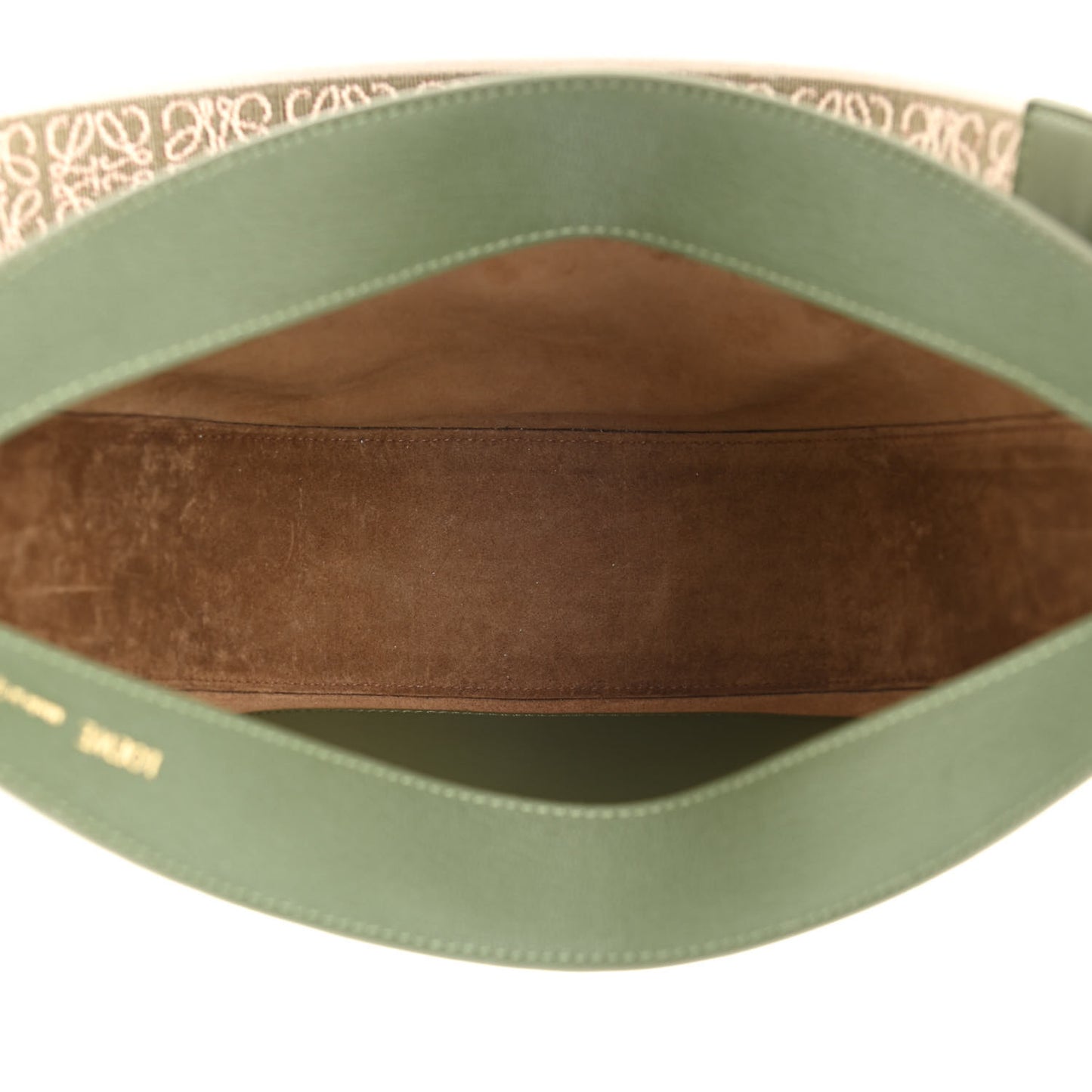 Satin Calfskin Jacquard Luna Bag Avocado Green