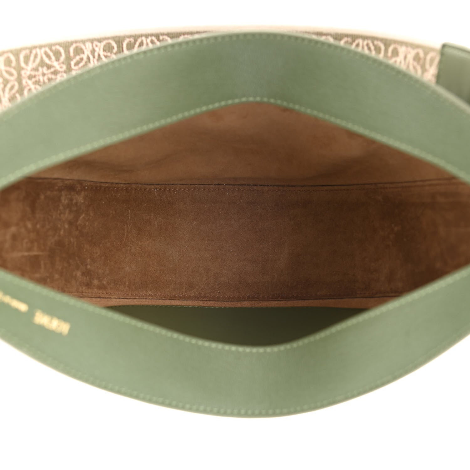 Loewe Satin Calfskin Jacquard Luna Bag Avocado Green 7 of 11