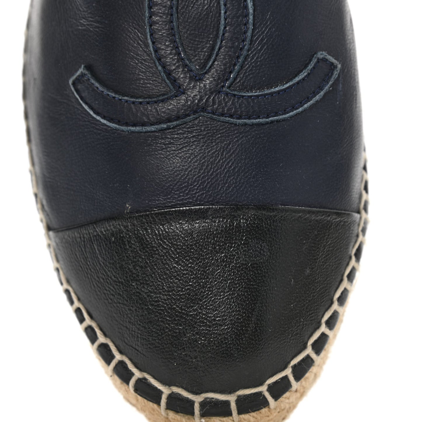 Lambskin CC Espadrilles 39 Navy Black