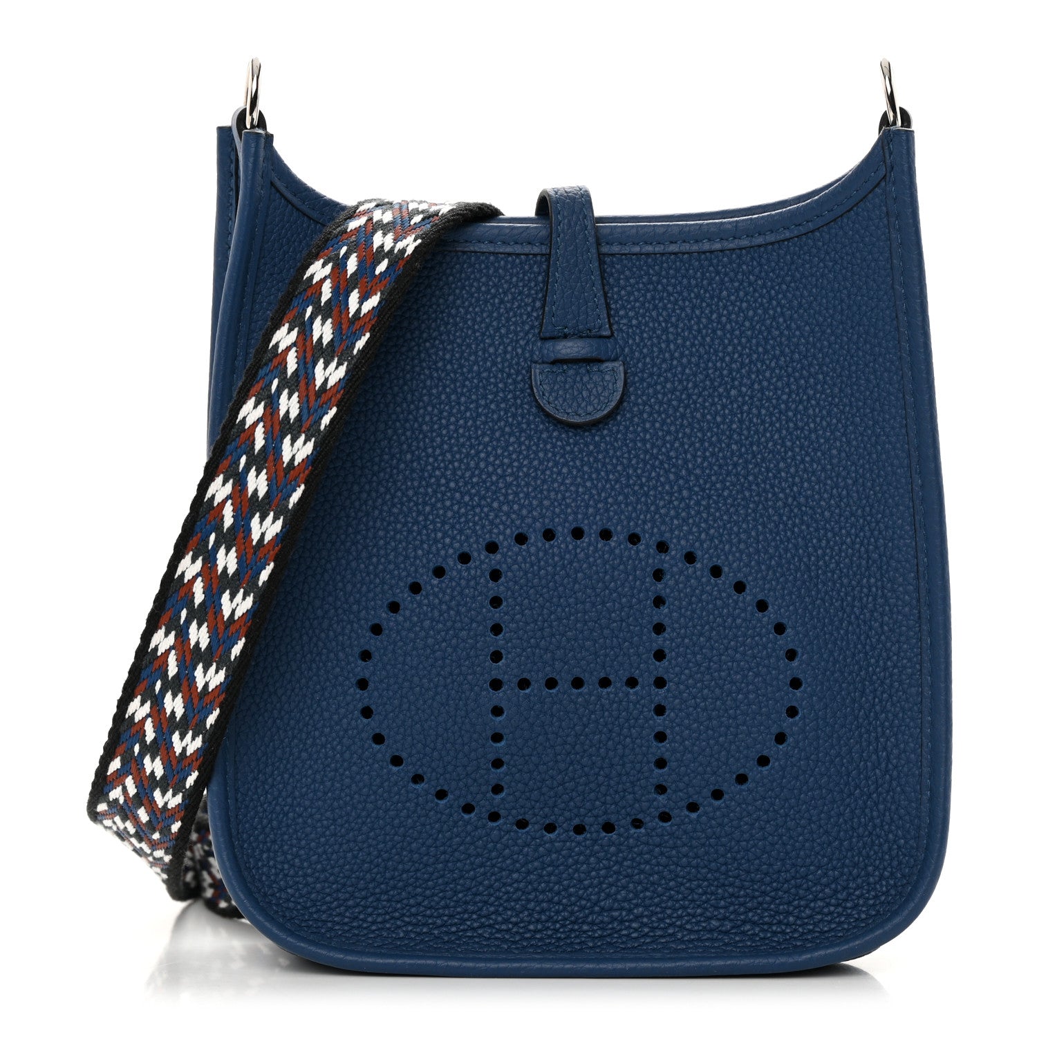 Hermes Taurillon Clemence Zigzag Evelyne TPM Deep Bleu Bleu Zellige Indigo Black 1 of 11