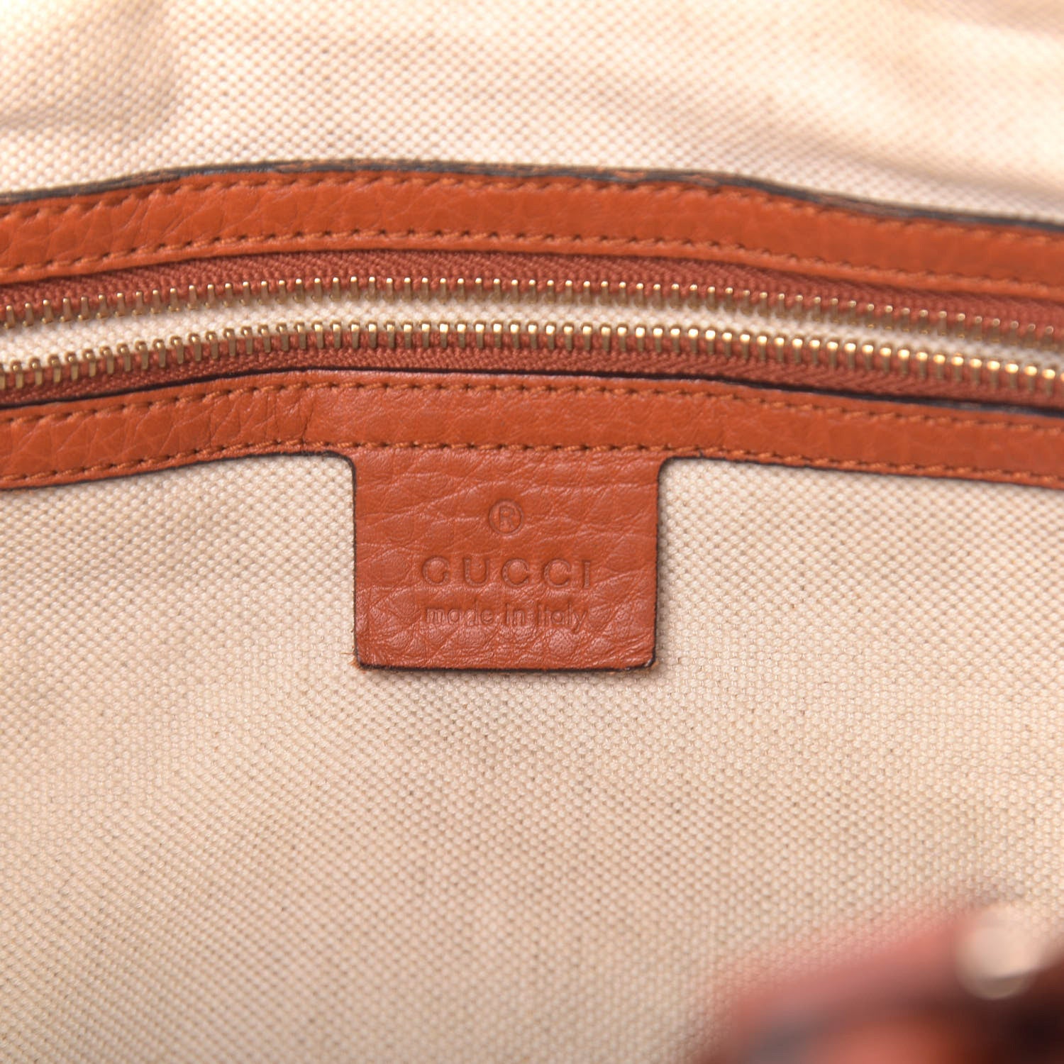 Gucci Calfskin Vintage Web Medium Boston Orange Blue 7 of 11