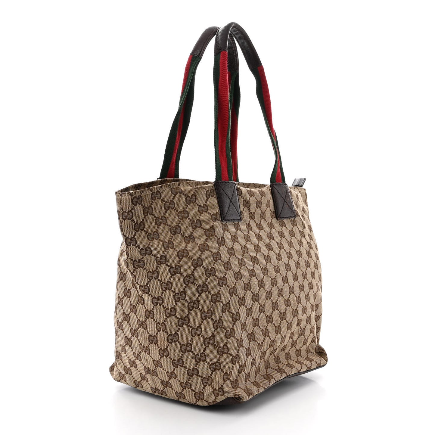 GG Monogram Large Web Handle Bucket Tote