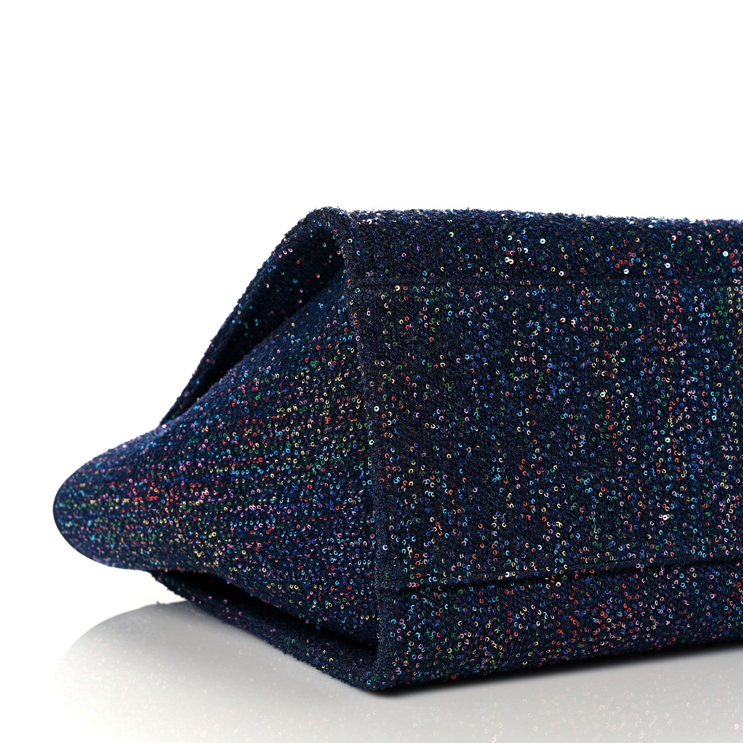 Chanel Calfskin Sequin Medium Deauville Tote Blue Multicolor 9 of 11
