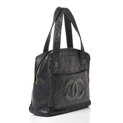 Chanel Lambskin Quilted CC Tote Black 3 of 24