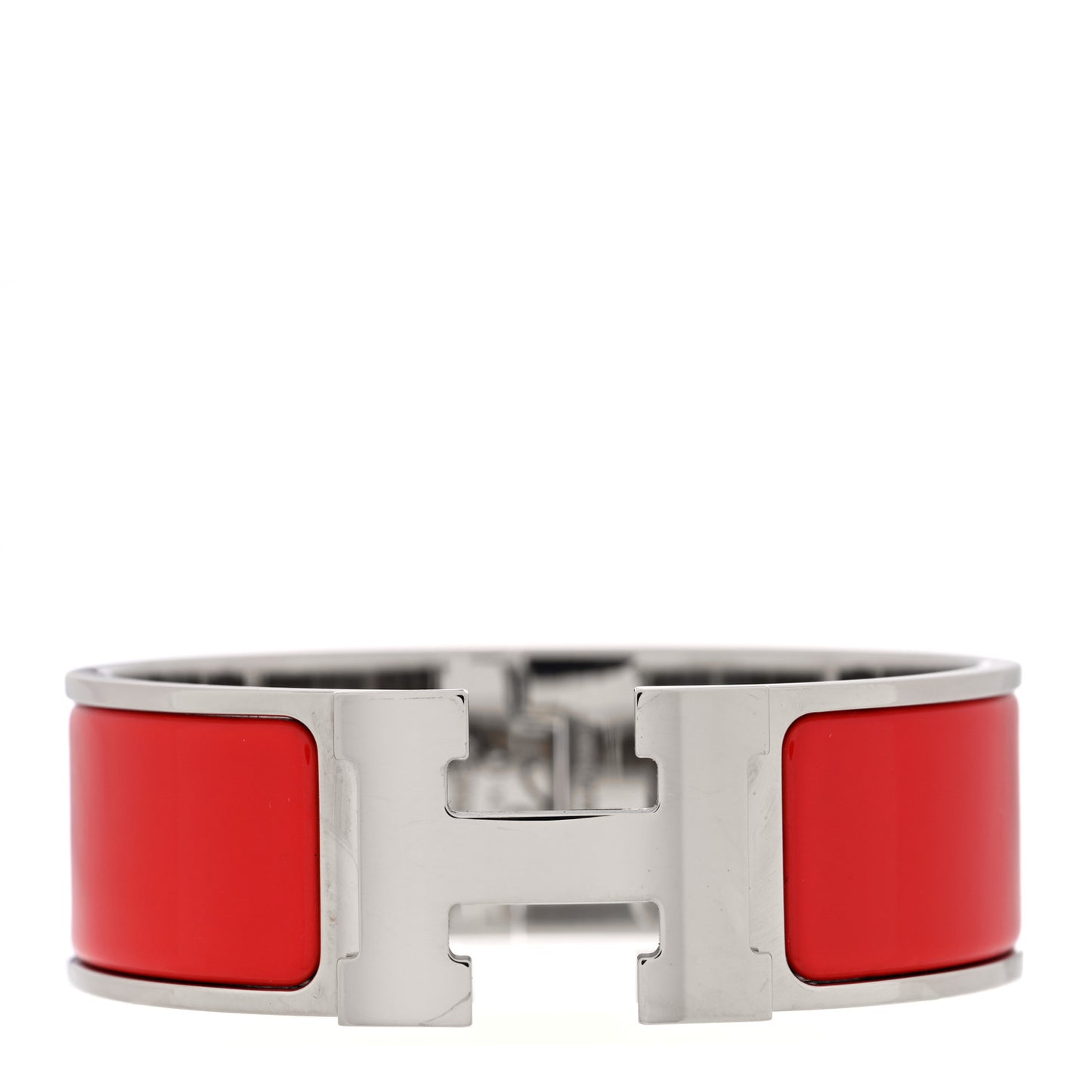 Enamel Wide Clic Clac H Bracelet PM Red
