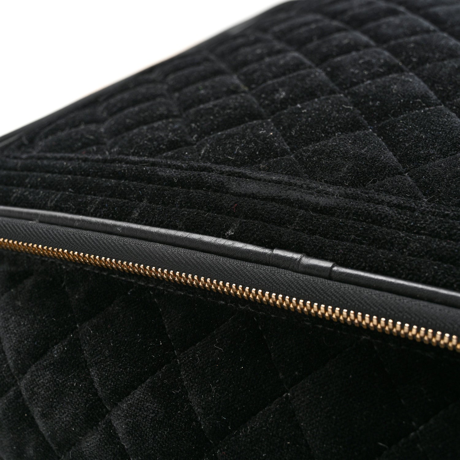 Chanel Suede Quilted Coco Case Trolley Black 10 of 12