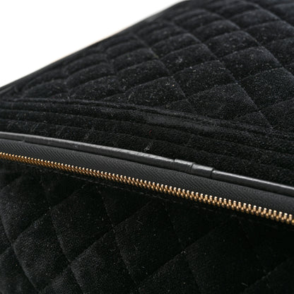 Chanel Suede Quilted Coco Case Trolley Black 10 of 12