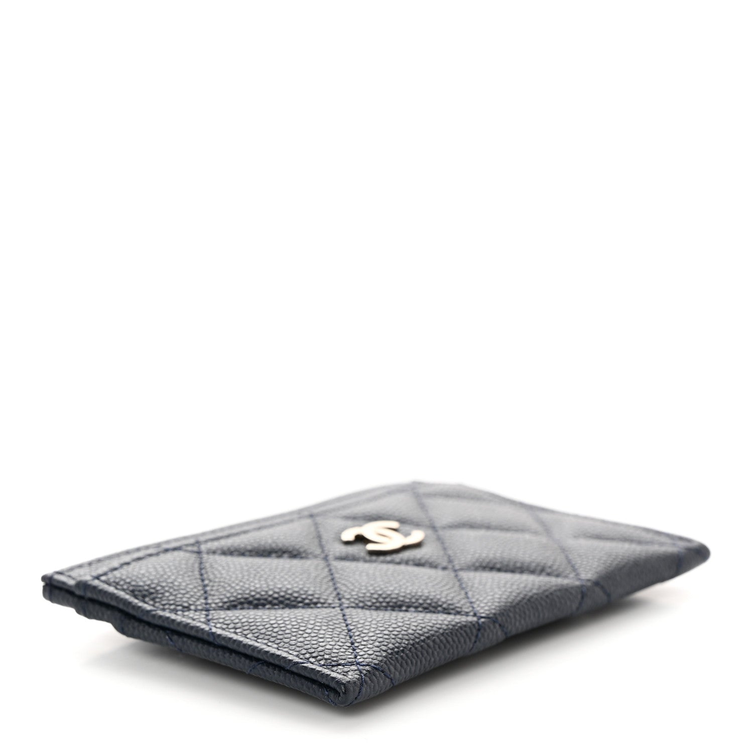 Chanel Caviar Quilted Card Holder Navy 4 of 8