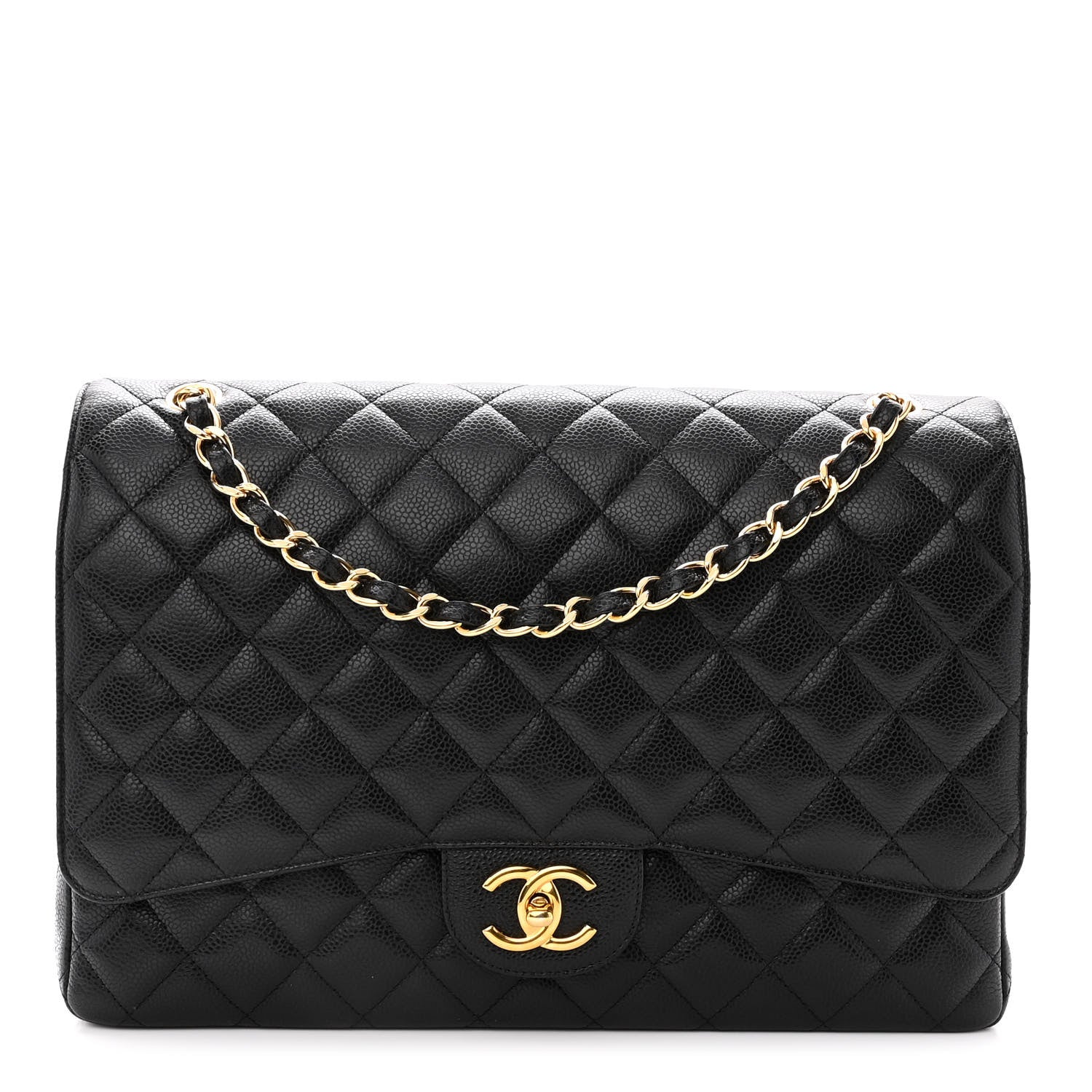 Chanel Caviar Quilted Maxi Double Flap Black 1 of 10
