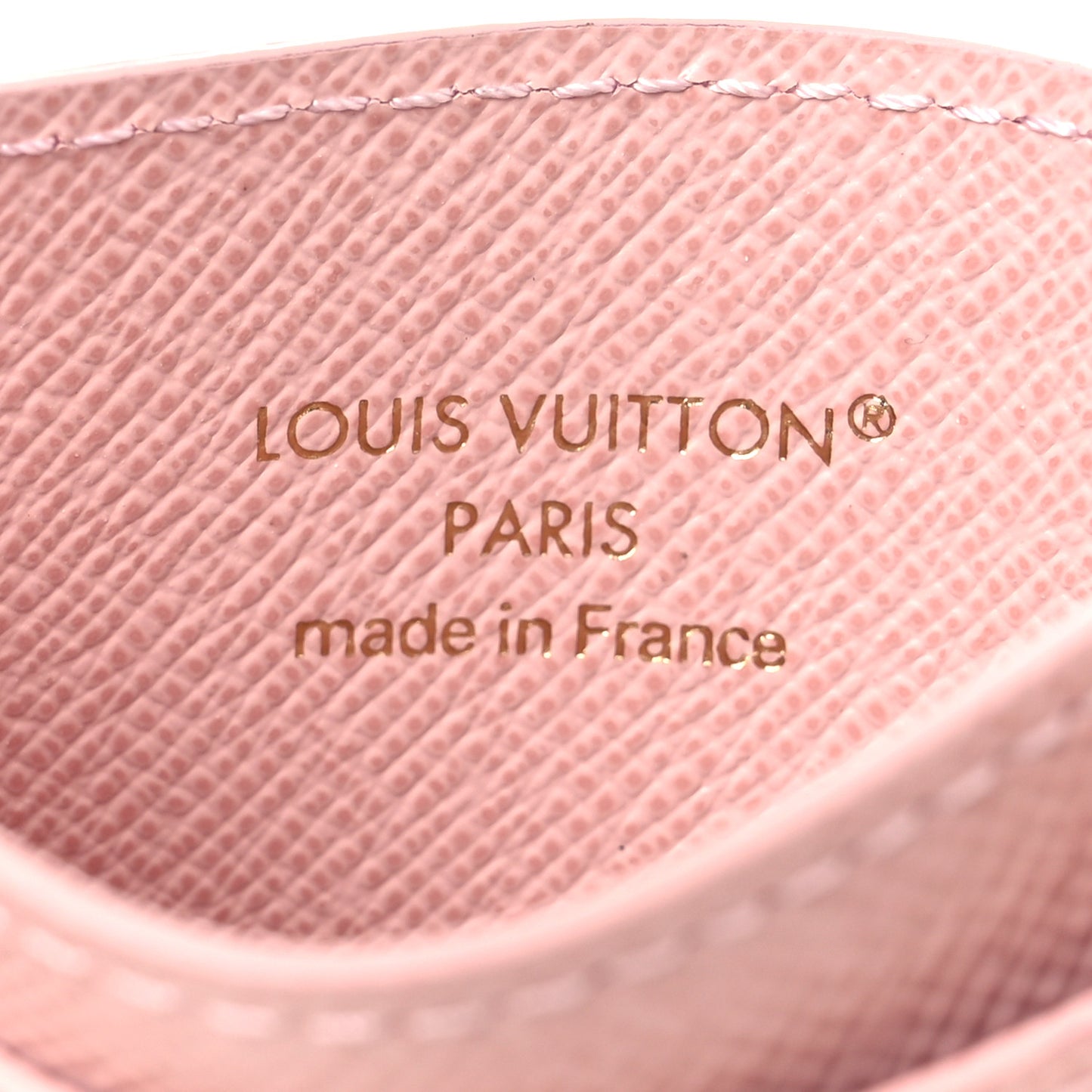 Monogram LV Charms Card Holder Rose Ballerine