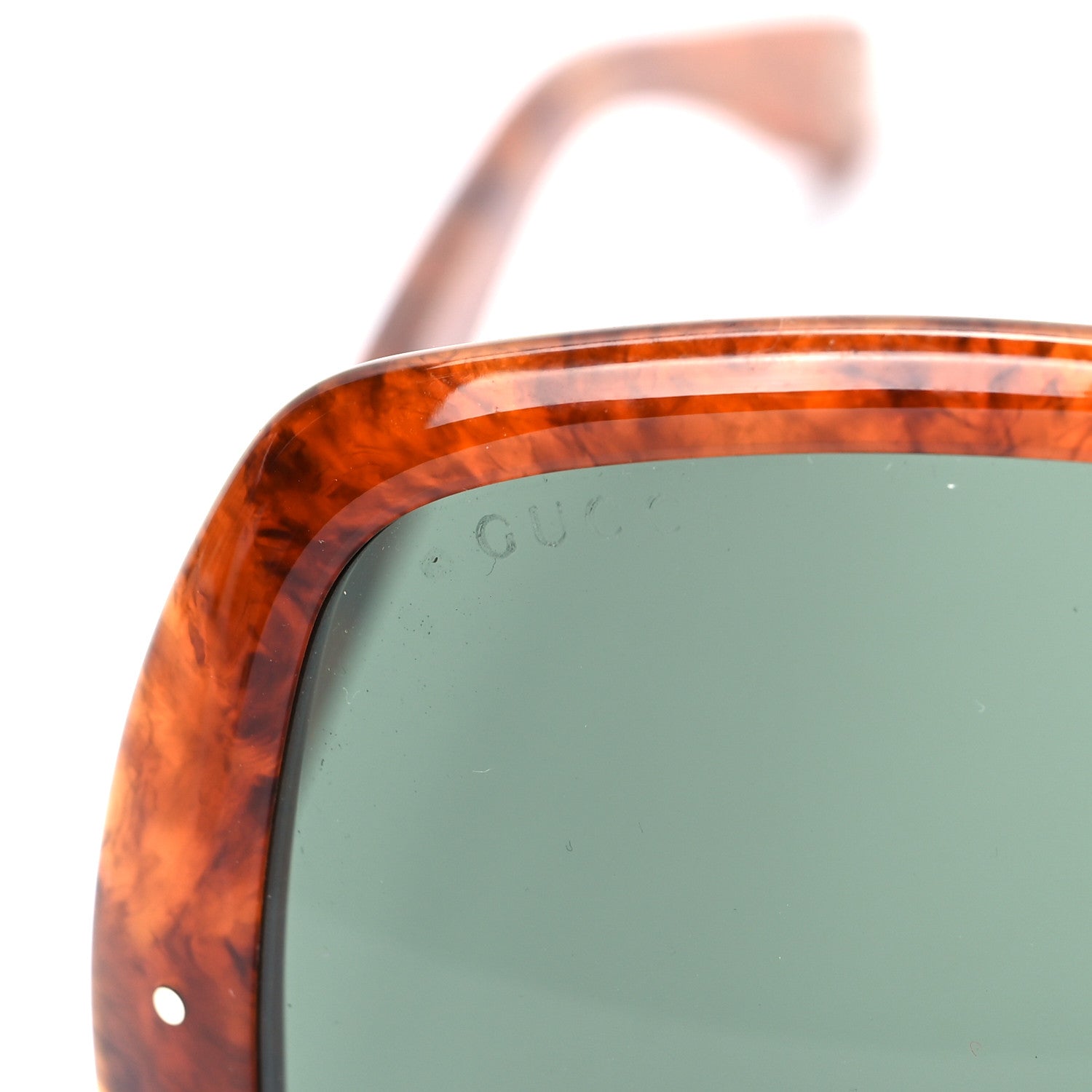 Gucci Squared Frame GG0625S Glasses in Havana Brown 6 of 7