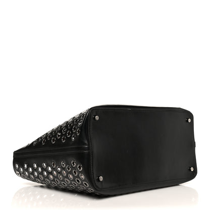 Alaia Calfskin Grommet Tote Black 5 of 9