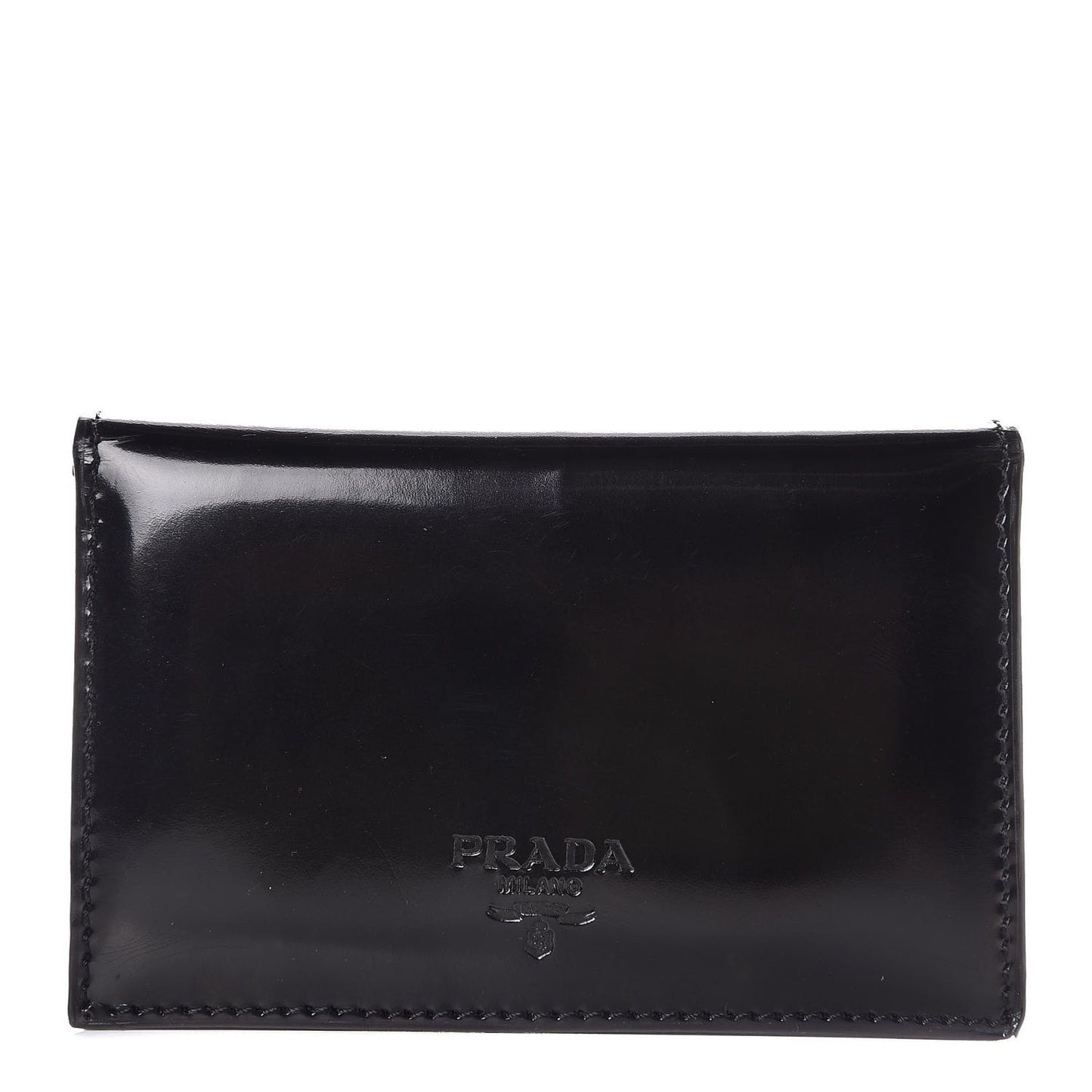 Spazzolato Business Card Holder Nero Black