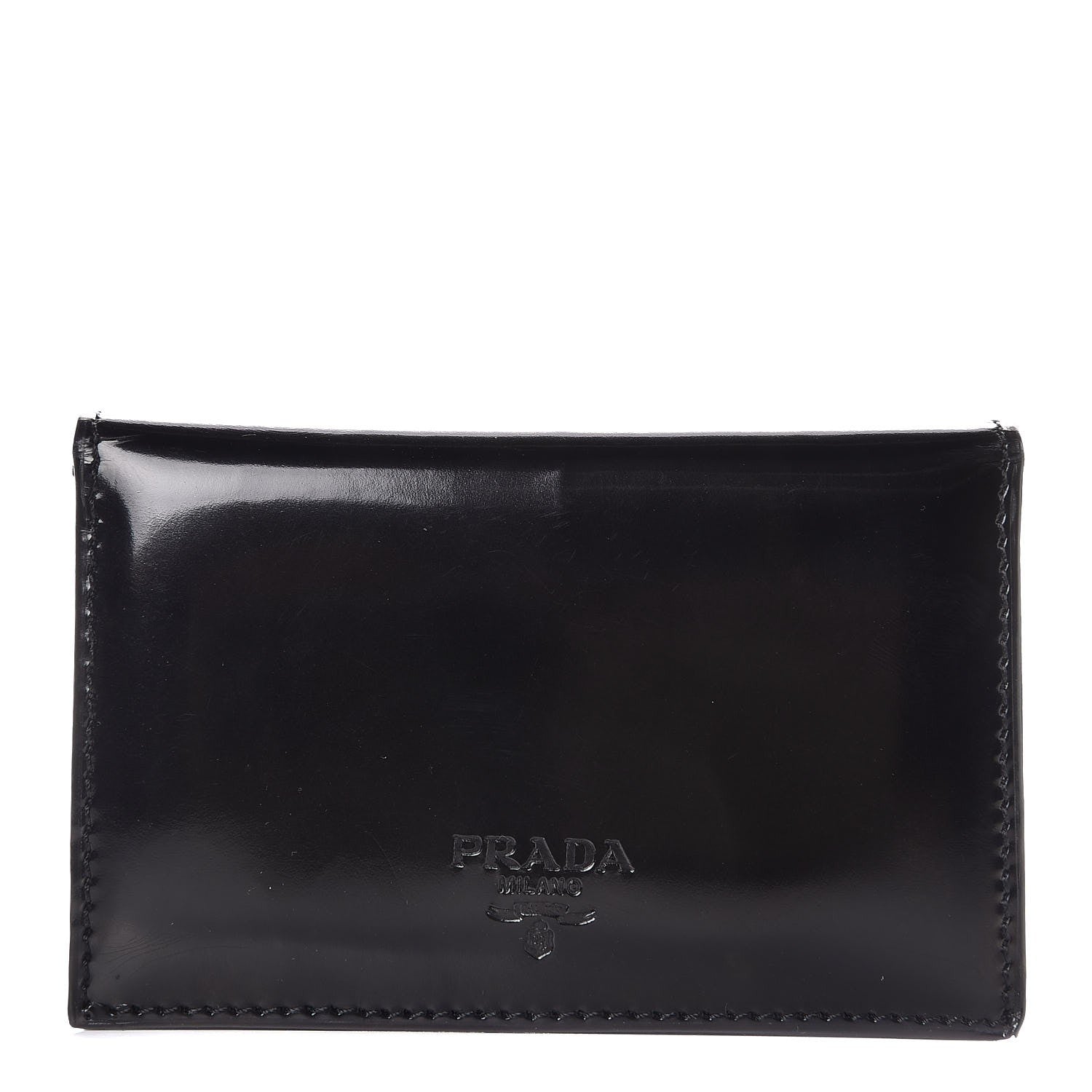 Prada Spazzolato Business Card Holder Nero Black 1 of 8