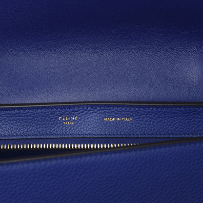 Celine Drummed Calfskin Suede Small Trapeze Indigo 7 of 9