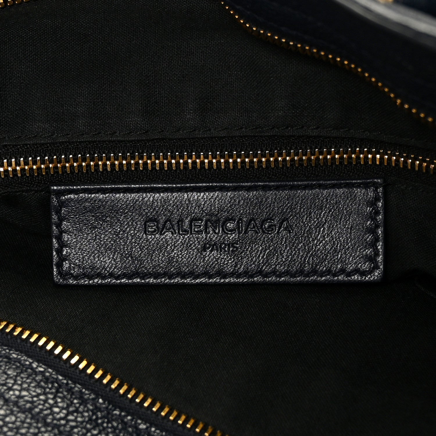 Balenciaga Chevre Gold Metallic Edge Hardware Velo Bleu Nuit Dark Sea 5 of 7