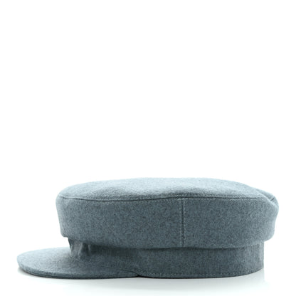 Hermes Cashmere Womens Deauville Cap 59 Bleu Lichen 3 of 9