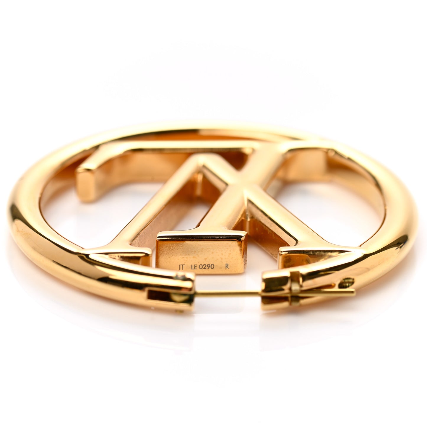 Metal Louise Hoop Earrings Gold