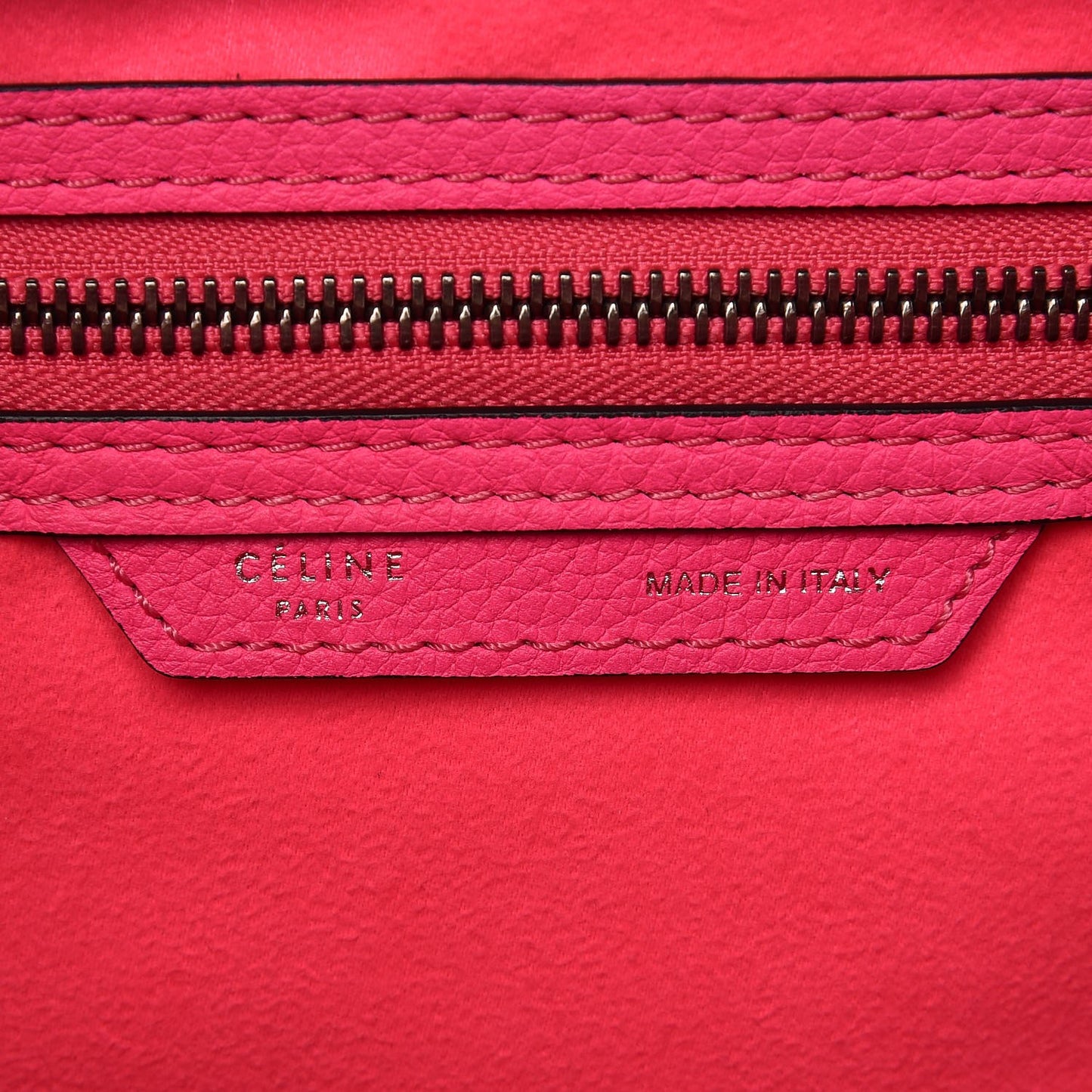 Drummed Calfskin Mini Luggage Fluo Pink