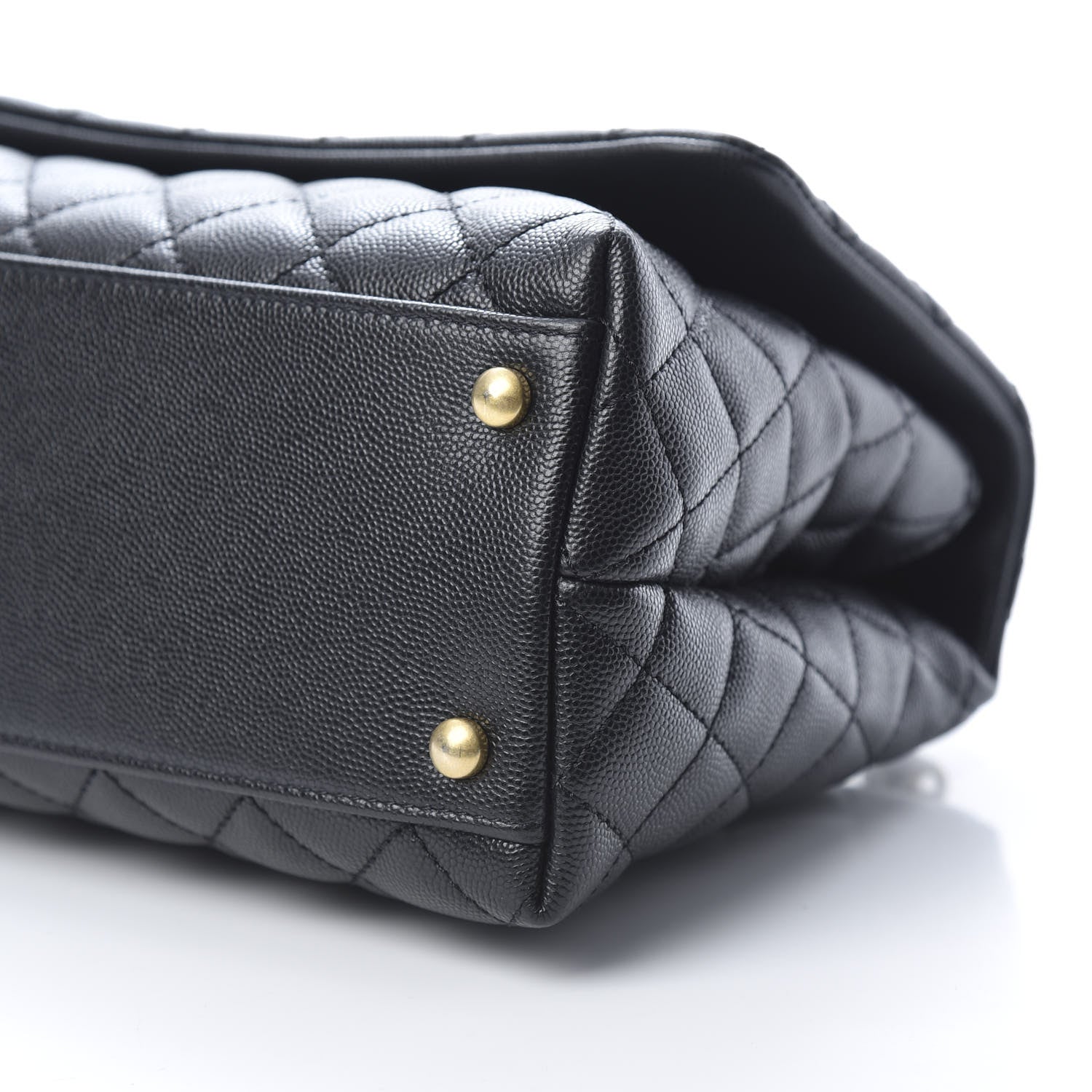 Chanel Caviar Lizard Embossed Quilted Small Coco Handle Flap Black 10 of 10