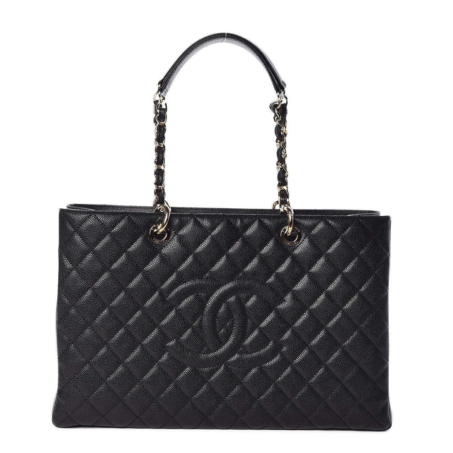 Caviar Quilted XL Grand Shopping Tote GST Black