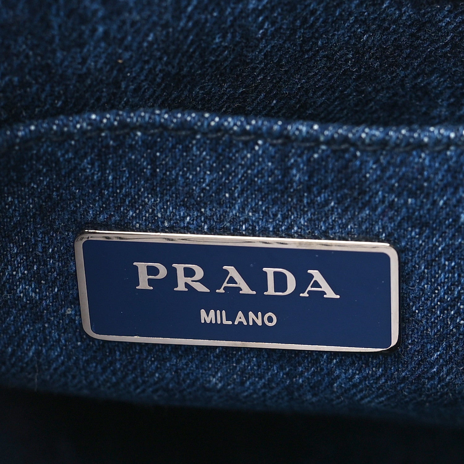 Prada Canapa Denim Crystal Studded Tote Avio 6 of 8