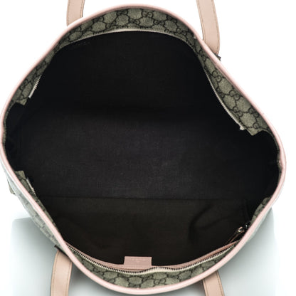 Gucci GG Supreme Monogram Medium Zippered Shopping Tote Pink 5 of 7