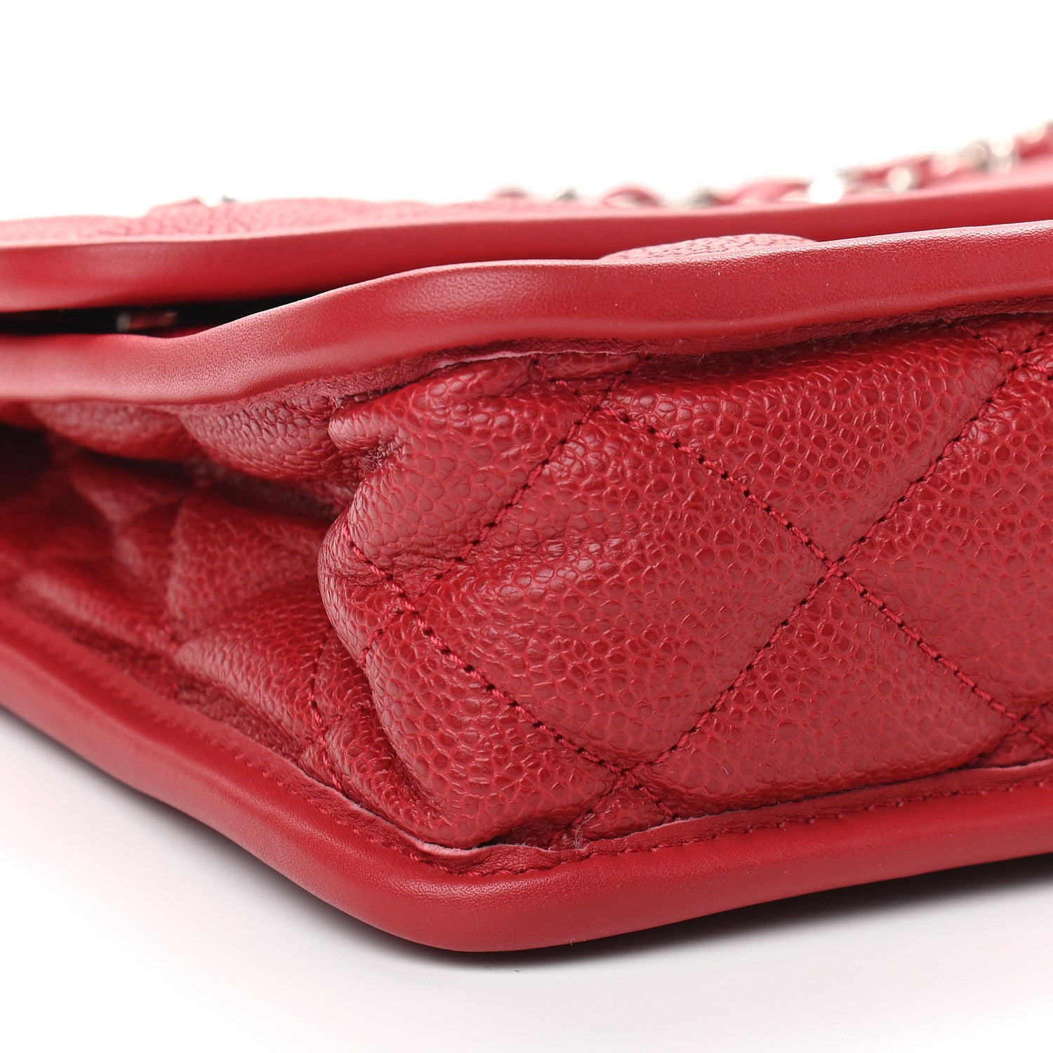 Chanel Caviar Quilted Medium French Riviera Flap Red 6 of 7
