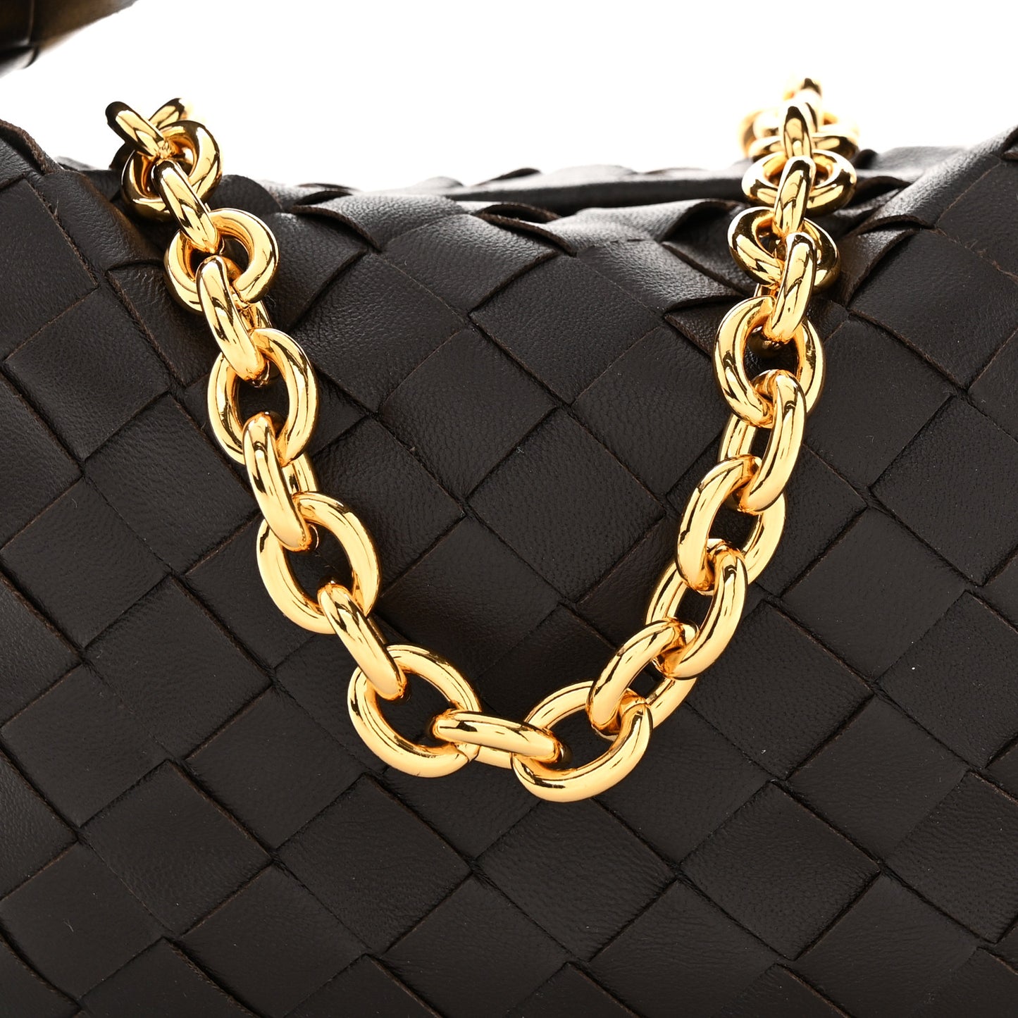 Nappa Intrecciato Mini Chain Jodie Fondant