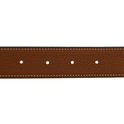 Hermes Box Togo 32mm Guilloche H Belt 75 30 Black Gold 6 of 12