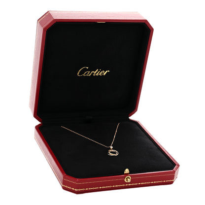 Cartier 18K Pink Yellow White Gold Diamond Trinity Pendant Necklace 5 of 5