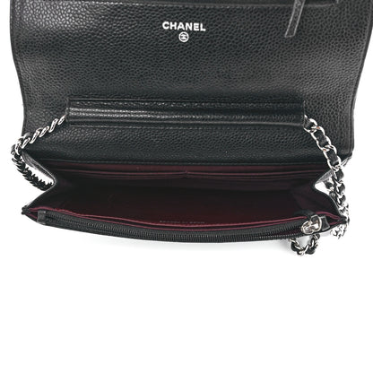 Chanel Caviar Quilted Wallet On Chain WOC Black 5 of 12