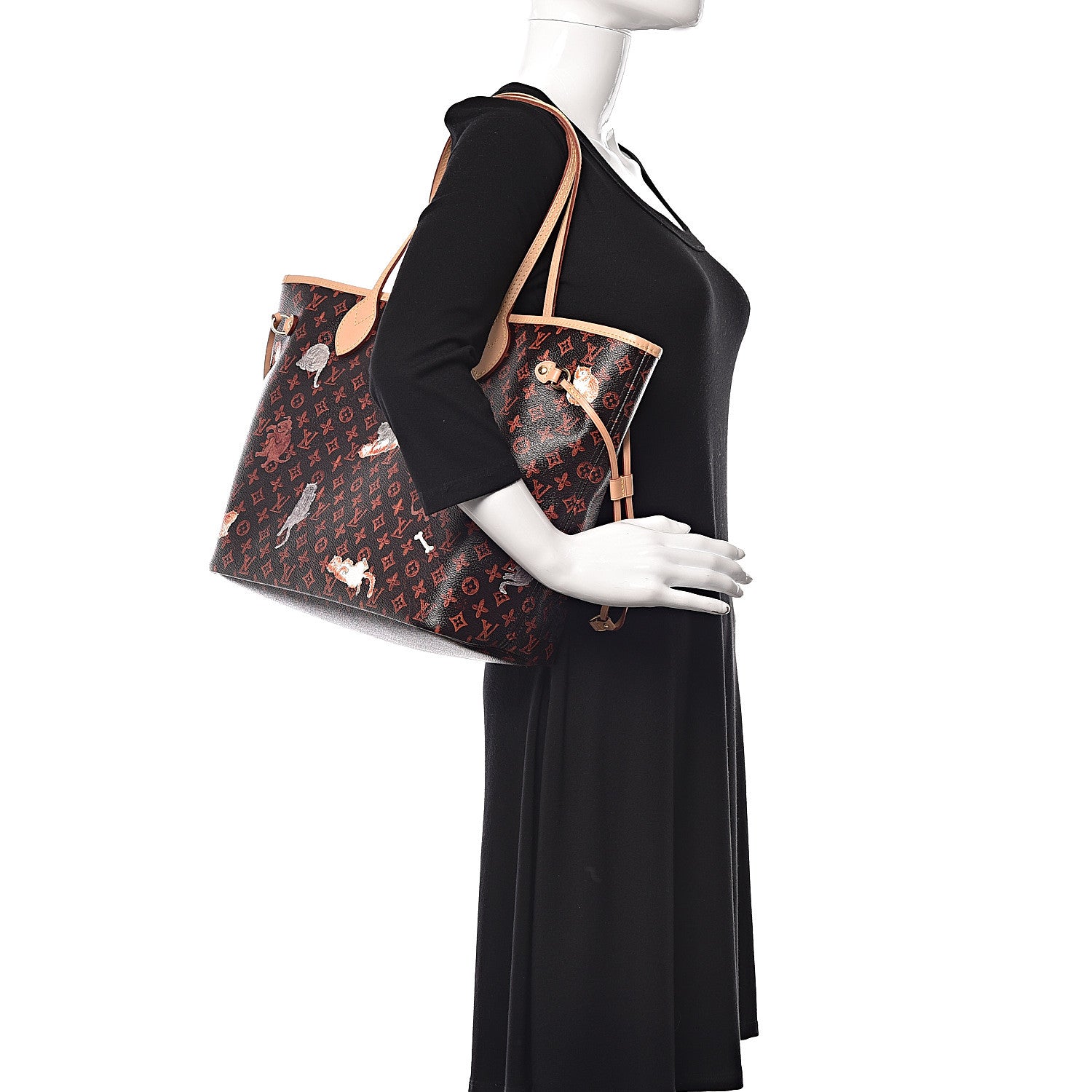 Louis Vuitton Catogram Neverfull MM Marron 3 of 11