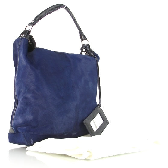 Balenciaga Pony Hair Day Hobo Cornflower Bleu 3 of 10